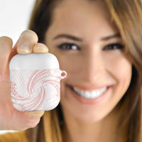 White Sunday Lotu Tamaiti AirPods Case Polynesian Wave Pastel Blush LT9 Blush - Polynesian Pride