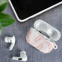 White Sunday Lotu Tamaiti AirPods Case Polynesian Wave Pastel Blush LT9 - Polynesian Pride
