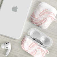 White Sunday Lotu Tamaiti AirPods Case Polynesian Wave Pastel Blush LT9 - Polynesian Pride