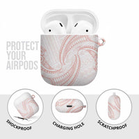 White Sunday Lotu Tamaiti AirPods Case Polynesian Wave Pastel Blush LT9 - Polynesian Pride
