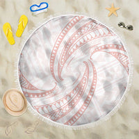 White Sunday Lotu Tamaiti Beach Blanket Polynesian Wave Pastel Blush LT9 One Size 150cm Blush - Polynesian Pride