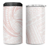 White Sunday Lotu Tamaiti 4 in 1 Can Cooler Tumbler Polynesian Wave Pastel Blush LT9 One Size: 16 oz Blush - Polynesian Pride