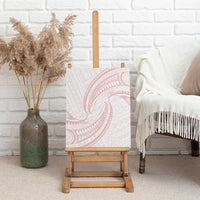 White Sunday Lotu Tamaiti Canvas Wall Art Polynesian Wave Pastel Blush LT9 - Polynesian Pride