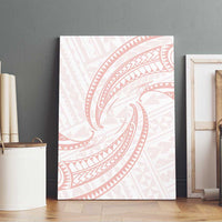 White Sunday Lotu Tamaiti Canvas Wall Art Polynesian Wave Pastel Blush LT9 - Polynesian Pride
