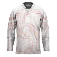 White Sunday Lotu Tamaiti Hockey Jersey Polynesian Wave Pastel Blush LT9 Unisex Blush - Polynesian Pride