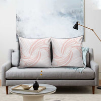 White Sunday Lotu Tamaiti Pillow Cover Polynesian Wave Pastel Blush - Polynesian Pride