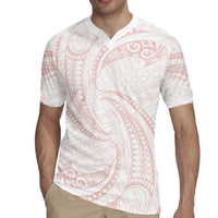 White Sunday Lotu Tamaiti Rugby Jersey Polynesian Wave Pastel Blush LT9 - Polynesian Pride