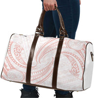 White Sunday Lotu Tamaiti Travel Bag Polynesian Wave Pastel Blush - Polynesian Pride