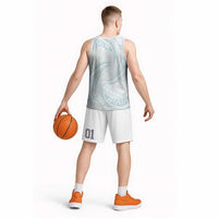 White Sunday Lotu Tamaiti Basketball Jersey Polynesian Wave Pastel Cyan LT9 - Polynesian Pride