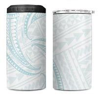 White Sunday Lotu Tamaiti 4 in 1 Can Cooler Tumbler Polynesian Wave Pastel Cyan LT9 One Size: 16 oz Cyan - Polynesian Pride