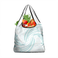 White Sunday Lotu Tamaiti Grocery Bag Polynesian Wave Pastel Cyan LT9 1-pack One Size Cyan - Polynesian Pride
