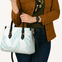 White Sunday Lotu Tamaiti Leather Bag Polynesian Wave Pastel Cyan LT9 - Polynesian Pride