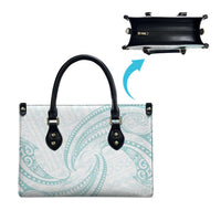 White Sunday Lotu Tamaiti Leather Bag Polynesian Wave Pastel Cyan LT9 - Polynesian Pride