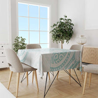 White Sunday Lotu Tamaiti Tablecloth Polynesian Wave Pastel Cyan LT9 - Polynesian Pride