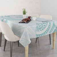 White Sunday Lotu Tamaiti Tablecloth Polynesian Wave Pastel Cyan LT9 - Polynesian Pride