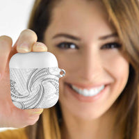 White Sunday Lotu Tamaiti AirPods Case Polynesian Wave Pastel Gray LT9 Gray - Polynesian Pride