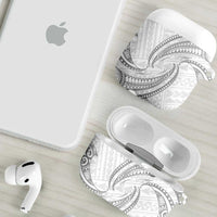 White Sunday Lotu Tamaiti AirPods Case Polynesian Wave Pastel Gray LT9 - Polynesian Pride