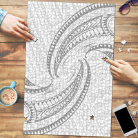 White Sunday Lotu Tamaiti Puzzle Polynesian Wave Pastel Gray LT9 Gray - Polynesian Pride