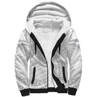 White Sunday Lotu Tamaiti Sherpa Hoodie Polynesian Wave Pastel Gray LT9 Unisex Gray - Polynesian Pride
