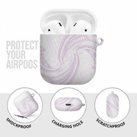 White Sunday Lotu Tamaiti AirPods Case Polynesian Wave Pastel Mauve LT9 - Polynesian Pride