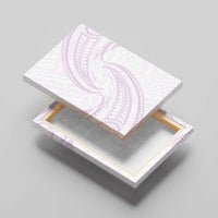 White Sunday Lotu Tamaiti Canvas Wall Art Polynesian Wave Pastel Mauve LT9 - Polynesian Pride