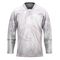 White Sunday Lotu Tamaiti Hockey Jersey Polynesian Wave Pastel Mauve LT9 Unisex Mauve - Polynesian Pride