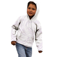 White Sunday Lotu Tamaiti Kid Hoodie Polynesian Wave Pastel Mauve LT9 - Polynesian Pride