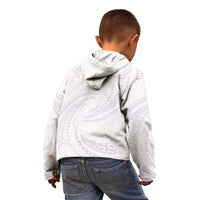 White Sunday Lotu Tamaiti Kid Hoodie Polynesian Wave Pastel Mauve LT9 - Polynesian Pride