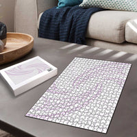White Sunday Lotu Tamaiti Puzzle Polynesian Wave Pastel Mauve LT9 - Polynesian Pride
