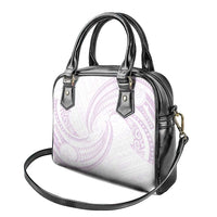 White Sunday Lotu Tamaiti Shoulder Handbag Polynesian Wave Pastel Mauve - Polynesian Pride