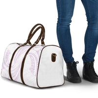 White Sunday Lotu Tamaiti Travel Bag Polynesian Wave Pastel Mauve - Polynesian Pride