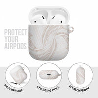 White Sunday Lotu Tamaiti AirPods Case Polynesian Wave Pastel Nude LT9 - Polynesian Pride