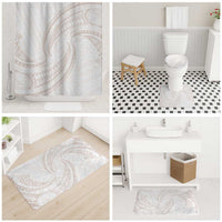 White Sunday Lotu Tamaiti Bathroom Set Polynesian Wave Pastel Nude - Polynesian Pride