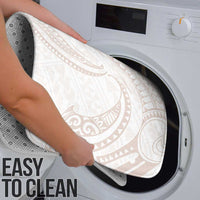 White Sunday Lotu Tamaiti Bathroom Set Polynesian Wave Pastel Nude - Polynesian Pride