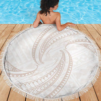 White Sunday Lotu Tamaiti Beach Blanket Polynesian Wave Pastel Nude LT9 - Polynesian Pride