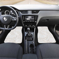 White Sunday Lotu Tamaiti Car Mats Polynesian Wave Pastel Nude LT9 Set 2pcs - Front Nude - Polynesian Pride