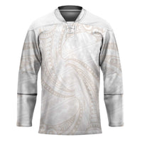 White Sunday Lotu Tamaiti Hockey Jersey Polynesian Wave Pastel Nude LT9 Unisex Nude - Polynesian Pride