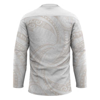 White Sunday Lotu Tamaiti Hockey Jersey Polynesian Wave Pastel Nude LT9 - Polynesian Pride