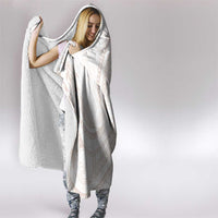 White Sunday Lotu Tamaiti Hooded Blanket Polynesian Wave Pastel Nude - Polynesian Pride