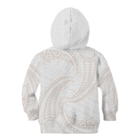 White Sunday Lotu Tamaiti Kid Hoodie Polynesian Wave Pastel Nude LT9 - Polynesian Pride