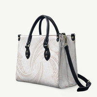 White Sunday Lotu Tamaiti Leather Bag Polynesian Wave Pastel Nude LT9 - Polynesian Pride