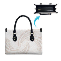 White Sunday Lotu Tamaiti Leather Bag Polynesian Wave Pastel Nude LT9 - Polynesian Pride