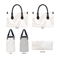 White Sunday Lotu Tamaiti Leather Bag Polynesian Wave Pastel Nude LT9 - Polynesian Pride