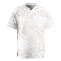 White Sunday Lotu Tamaiti Rugby Jersey Polynesian Wave Pastel Nude LT9 Nude - Polynesian Pride