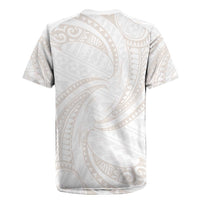 White Sunday Lotu Tamaiti Rugby Jersey Polynesian Wave Pastel Nude LT9 - Polynesian Pride