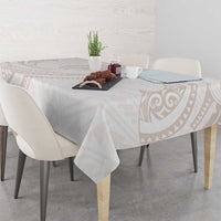 White Sunday Lotu Tamaiti Tablecloth Polynesian Wave Pastel Nude LT9 - Polynesian Pride