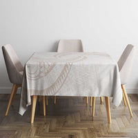 White Sunday Lotu Tamaiti Tablecloth Polynesian Wave Pastel Nude LT9 - Polynesian Pride