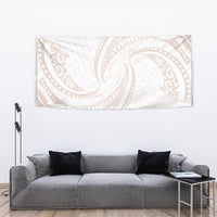 White Sunday Lotu Tamaiti Tapestry Polynesian Wave Pastel Nude - Polynesian Pride