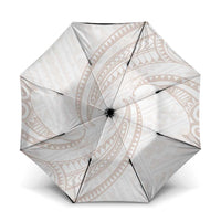 White Sunday Lotu Tamaiti Umbrella Polynesian Wave Pastel Nude - Polynesian Pride