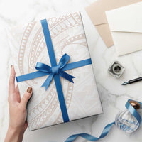 White Sunday Lotu Tamaiti Wrapping Paper Polynesian Wave Pastel Nude LT9 - Polynesian Pride